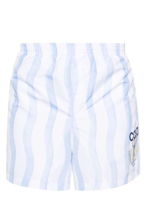 Pantaloni stampa ad onde bianche Casablanca | MPS24TR03201BLUE WAVE STRIPE